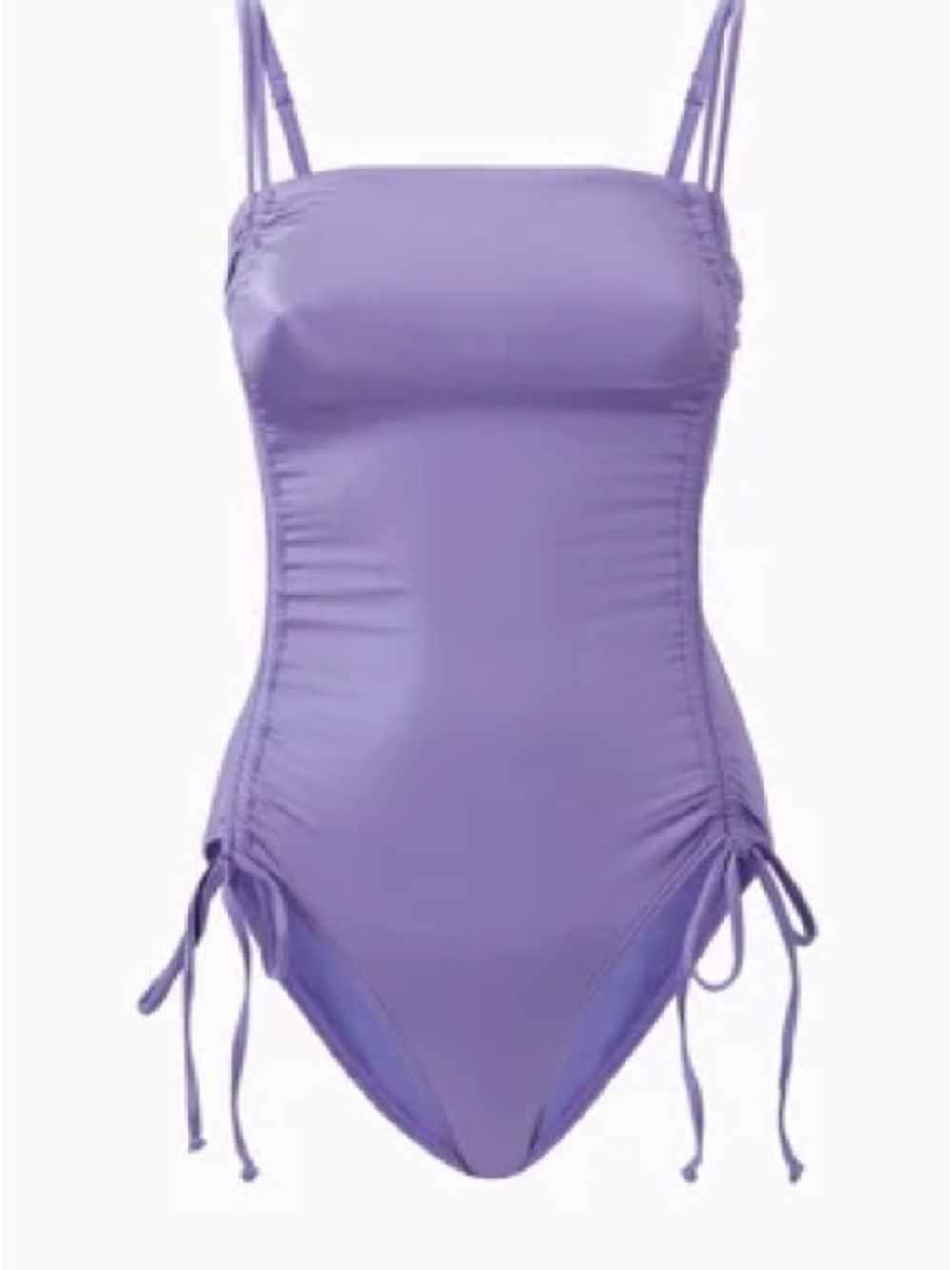 Good American - Shine Ruched Swimsuit in Stretch Nylon